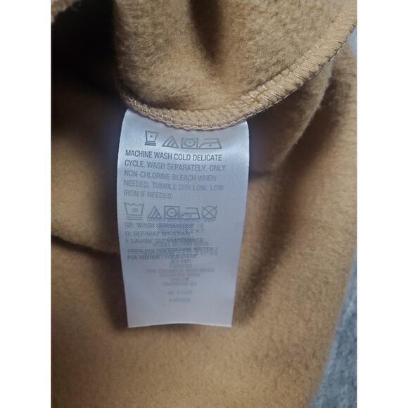 Women's Denim & Co Size Large Tan Full Zip Fleece Jacket - Picture 5 of 8